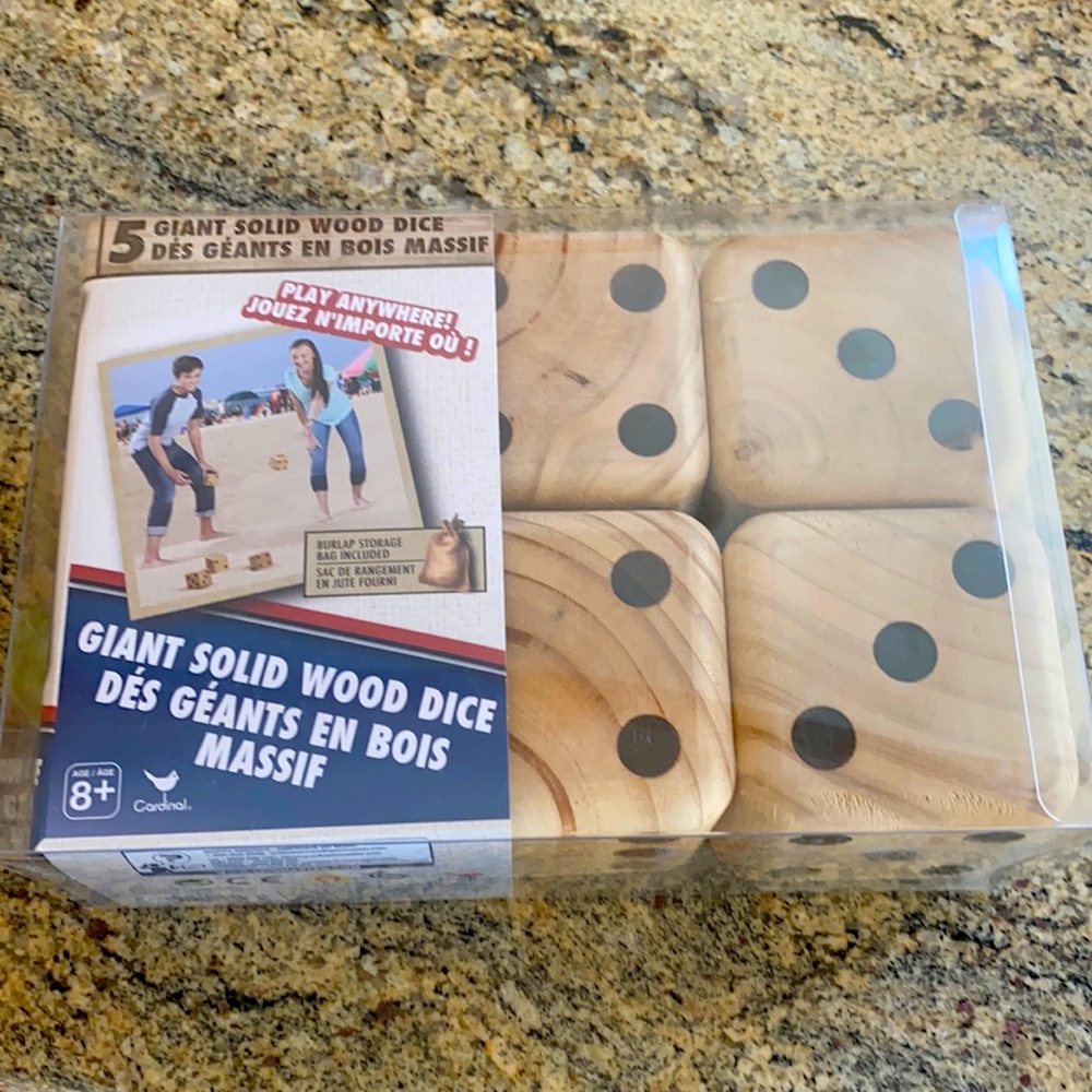 Solid Wood Yard Dice